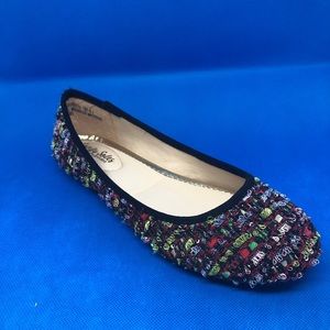 90s Inspired Rainbow Fringe Kitschy Flats